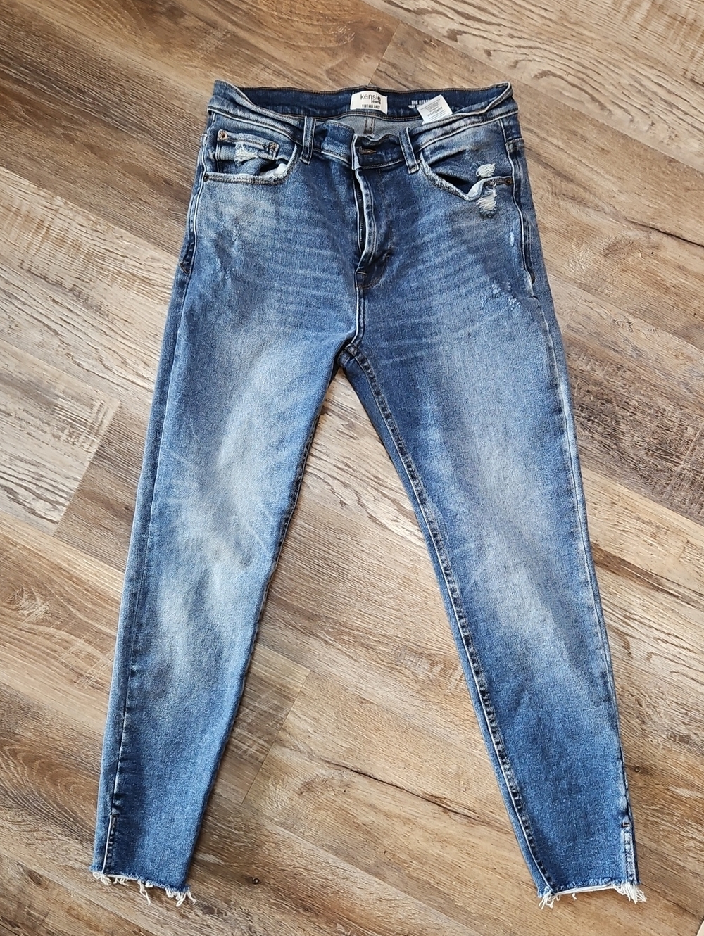 Kensie Men's Light Blue Distressed Skinny Jeans